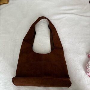 Elegant Brown Suede Women's Bag